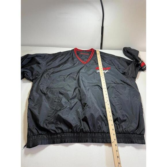 VTG Snap On Tools Racing Pullover Jacket Windbreaker Mens Size XXL Black V-Neck - Picture 6 of 8